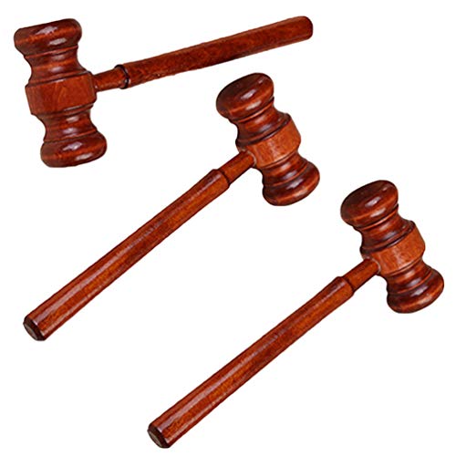 JTAccord Martillo de subasta de Madera Duradero Hecho a Mano para el Juez Juez Martillo de Corte de Martillo Artesanal