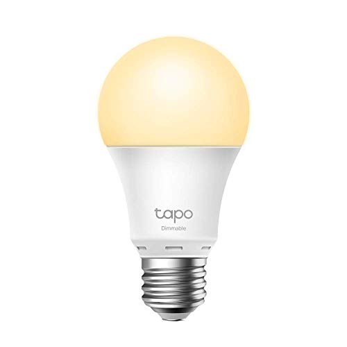 TP-Link -Bombilla LED Inteligente, Bombilla WiFi sin necesidad de Hub, Blanco Cálido,Regulable,E27, 8.7W 806lm, Compatible Alexa, Echo y Google Home, [Clase de eficiencia energética A+] (Tapo L510E)