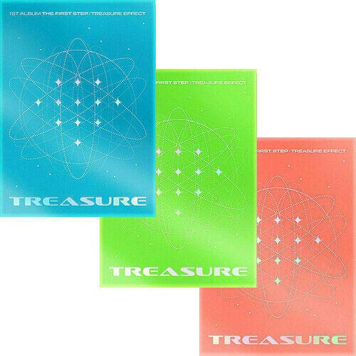 TREASURE 1st ALBUM [THE FIRST STEP:TREASURE EFFECT] [ORANGE + GREEN + BLUE] 3VER SET. 3CD+3p FOLDED POSTER+3Photo Book K-POP SEALDED+TRACKING CODE