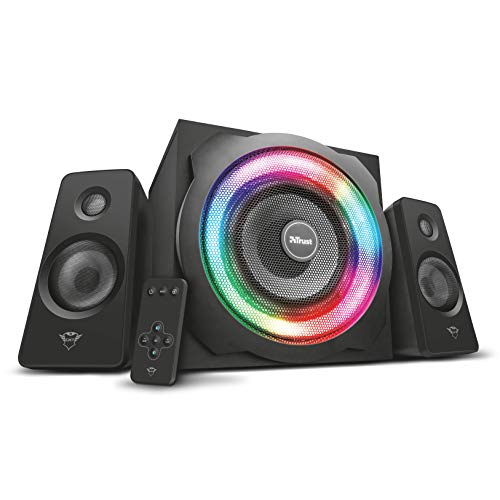 Trust Gaming GXT 629 Tytan - Juego de altavoces gaming con iluminación RGB 2.1, color negro Trust Gaming GXT 629 Tytan - Juego de altavoces gaming con iluminación RGB 2.1, color negro