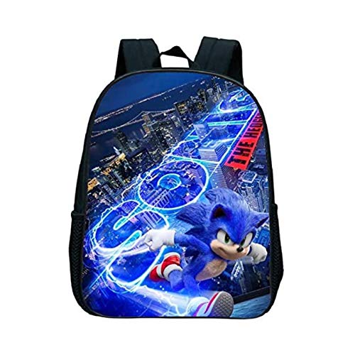 Tutui Sonic Super Mario - Bolsa escolar de 40,6 cm, diseño de Mario Bros Sonic Boom erizos para guardería, guardería, mochila para niños