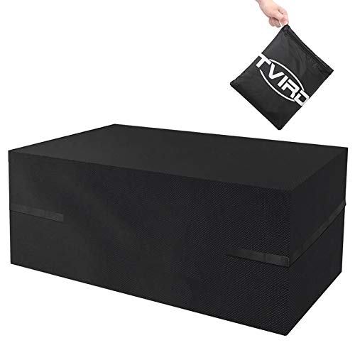 Tvird Funda Muebles Jardin Impermeable, Funda Muebles Exterior Impermeable 600D Oxford,Anti-UV, Resitente al Polvo, 190×120×74 cm -Negro Tvird Funda Muebles Jardin Impermeable, Funda Muebles Exterior Impermeable 600D Oxford,Anti-UV, Resitente al Polvo, 190×120×74 cm -Negro