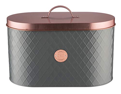 Typhoon Living Tapa panera, Acero Inoxidable, Gris/Cobre, 34 x 18,5 x 20 cm Typhoon Living Tapa panera, Acero Inoxidable, Gris/Cobre, 34 x 18,5 x 20 cm