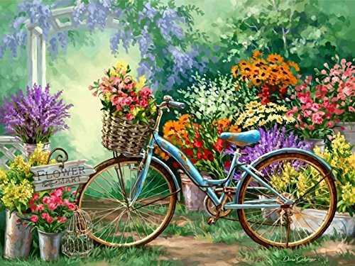 Tyrkuiy Kits de pintura para bricolaje por números, pintura al óleo, dibujo, pinturas acrílicas, lienzo con 3 pinceles de 16 x 20 pulgadas (sin marco) Tyrkuiy Kits de pintura para bricolaje por números, pintura al óleo, dibujo, pinturas acrílicas, lienzo con 3 pinceles de 16 x 20 pulgadas (sin marco)