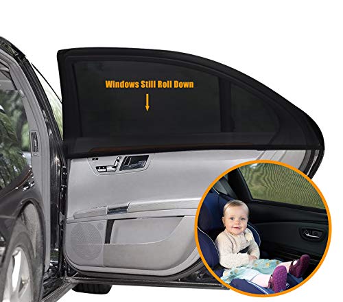 UEOTO Parasoles Infantiles para Coche bebé 2 Unidades, Parasol de Coche para bebés con Rayos UV protección, parasoles de Coche para la Parte Trasera Lateral de la Pantalla Completa de la Ventana UEOTO Parasoles Infantiles para Coche bebé 2 Unidades, Parasol de Coche para bebés con Rayos UV protección, parasoles de Coche para la Parte Trasera Lateral de la Pantalla Completa de la Ventana