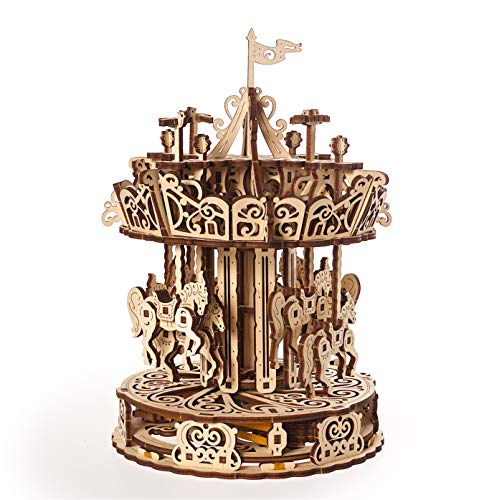 UGEARS Puzzles 3D de Madera - Carrusel Modelo mecánico - Rompecabezas Adultos De Madera 3D - Kits de construcción 3D - Maquetas para Construir Adultos - Hermoso Regalo y decoración del hogar UGEARS Puzzles 3D de Madera - Carrusel Modelo mecánico - Rompecabezas Adultos De Madera 3D - Kits de construcción 3D - Maquetas para Construir Adultos - Hermoso Regalo y decoración del hogar