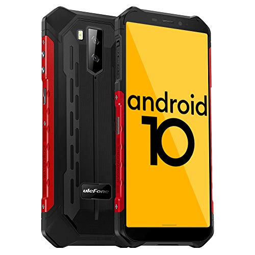 Ulefone Armor X5 Móvil Libre Resistente, Telefono Movil Antigolpes Android 10 4G Octa-Core, IP68 Impermeable Robusto Smartphone, Cámara 13MP+2MP, 5.5'' HD +, 3+32GB, Dual SIM, NFC/OTG/GPS (Rojo)