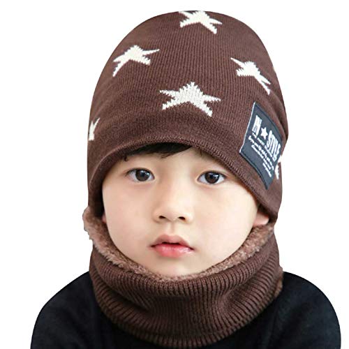 UMIPUBO Conjunto de Bufanda y Gorro Invierno de Punto para niños Forro Polar de Lana Beanie Hat Sombrero Cuello Caliente Bebe Ninos Ninas UMIPUBO Conjunto de Bufanda y Gorro Invierno de Punto para niños Forro Polar de Lana Beanie Hat Sombrero Cuello Caliente Bebe Ninos Ninas