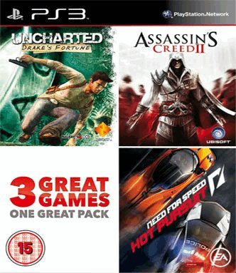 Uncharted - Drakes Fortune, Assassin's Creed 2 - Game of Year Edition & Need For Speed - Hot Pursuit (3 Great Games in One Pack) [Importación inglesa] [PlayStation 3]