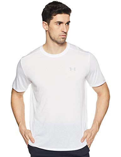 Under Armour Siro - Camiseta de Manga Corta para Hombre, Color Blanco (100)/Gris sobrecubierto, 4XL Under Armour Siro - Camiseta de Manga Corta para Hombre, Color Blanco (100)/Gris sobrecubierto, 4XL