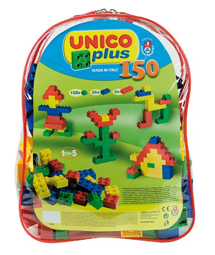 Unico Base 8556 - Mochila con Bloques de construcción (150 Piezas) Unico Base 8556 - Mochila con Bloques de construcción (150 Piezas)