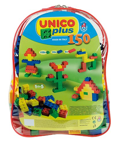 Unico Base 8556 - Mochila con Bloques de construcción (150 Piezas)