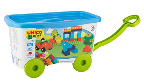 Unico Plus 8519 - Carrito con Bloques de construcción (150 Piezas) Unico Plus 8519 - Carrito con Bloques de construcción (150 Piezas)