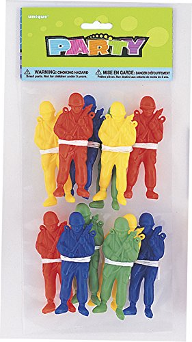 Unique Party- Paquete de 12 paracaidistas de juguete (86938) , color/modelo surtido