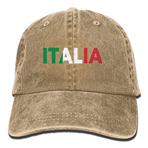 Unisex Baseball Cap Italia Italy Italian Flag Vintage Denim Snapback Cap for Women