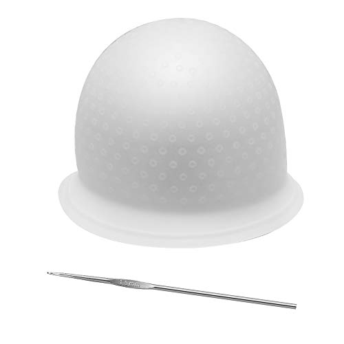 upain Gorro Mechas Peluqueria de Silicona Transparente Gorro de Tinte Sombrero para Teñir y Gancho Coloración del Pelo DIY upain Gorro Mechas Peluqueria de Silicona Transparente Gorro de Tinte Sombrero para Teñir y Gancho Coloración del Pelo DIY