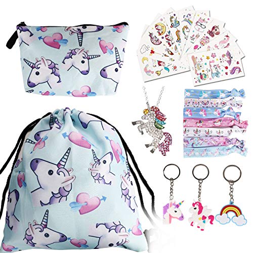 URAQT Bolsa Infantil Guarderia, Bolsa de Cuerdas Niño, Cordón Mochilas Party Bolsas, Bolsa de Algodón con cCuerdas ,Lindo Unicornio Mochila con Cordón para Regalo de Fiesta de Cumpleaños 23pcs