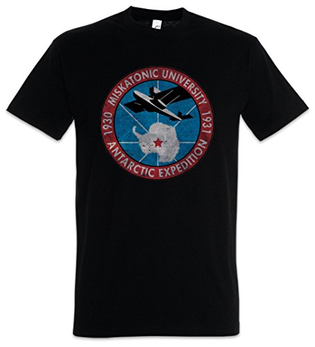 Urban Backwoods Miskatonic University 1930 Antarctic Expedition II Vintage Camiseta De Hombre T-Shirt Negro Talla M