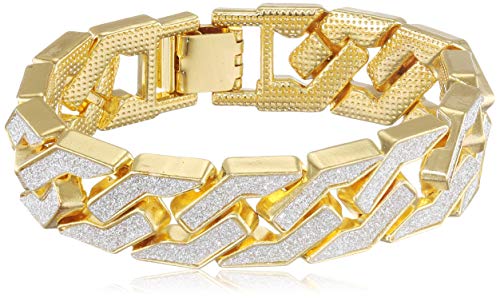 Urban Classics Glitter Bracelet Camisa Studs, Dorado (Gold 00109), Small (Talla del fabricante: S/M) Unisex Adulto