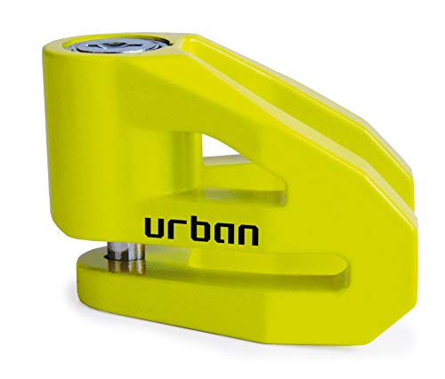 Urban Security UR208Y Candado Antirrobo Moto Disco ø10 fabricado en Europa, Amarillo, 10 mm