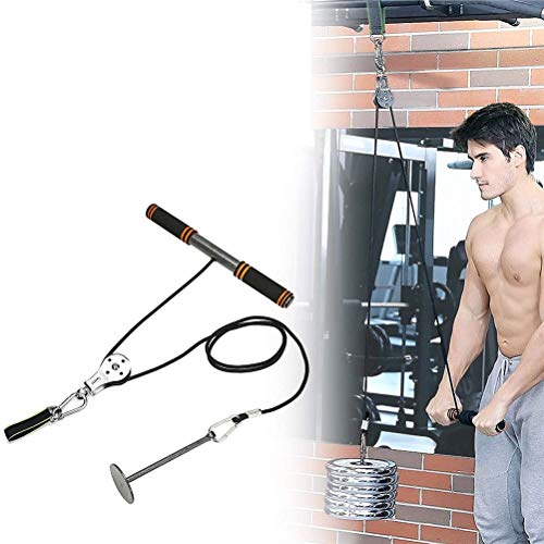 Urisgo Fitness DIY Polea Cable Máquina Sistema de fijación Brazo Bíceps Tríceps Blaster Entrenamiento de Fuerza Manual Equipo de Entrenamiento de Gimnasio en casa