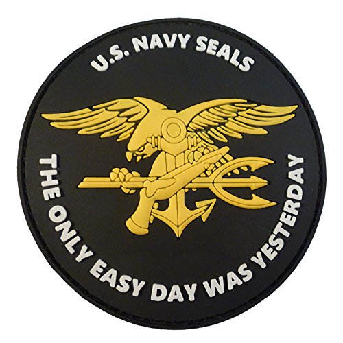US Navy Seals The Only Easy Day Was Yesterday DEVGRU NSWDG Morale PVC 3D Fastener Patch