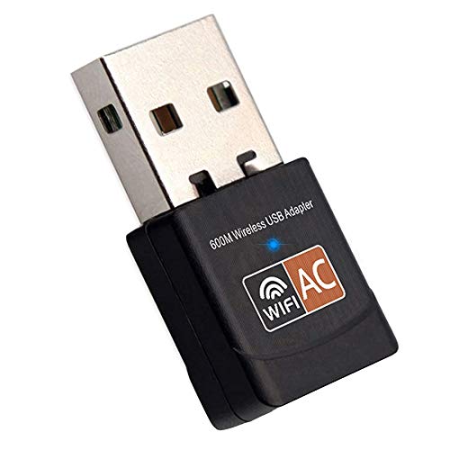 USB WiFi Adaptador, iAmotus AC 600Mbps Mini Wireless Adapter Dongle Dual Band 2.4G/5.8G, 802.11ac/a/b/g/n Portátil Receptor para PC Laptop Desktop Soporte Windows 10/8/7/Vista/XP,MacOS Y Linux