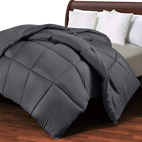 Utopia Bedding Edredón de Fibra, Fibra Hueca siliconada, 940 gramo (Gris, Cama 80) Utopia Bedding Edredón de Fibra, Fibra Hueca siliconada, 940 gramo (Gris, Cama 80)