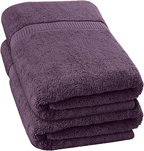 Utopia Towels - 2 Toallas de baño Grandes (90 x 180 cm, Ciruela) Utopia Towels - 2 Toallas de baño Grandes (90 x 180 cm, Ciruela)