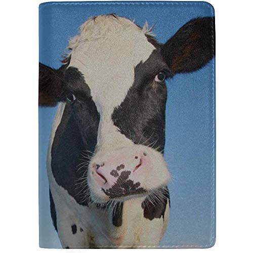 Vacas lecheras en Blanco y Negro Bloqueo de impresión Funda para Pasaporte Funda para Equipaje Equipaje de Viaje Pasaporte Cartera Tarjetero