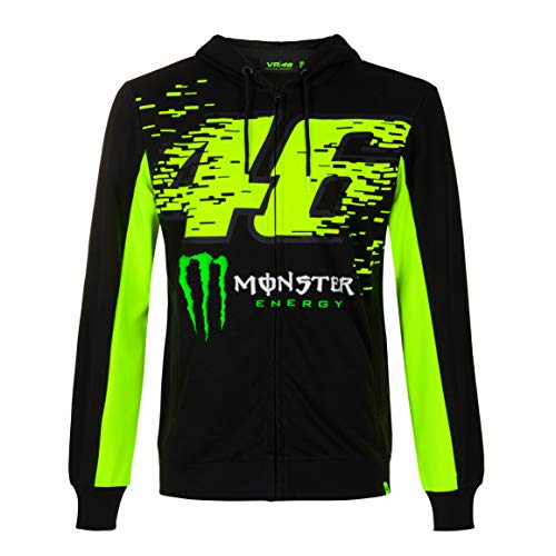 Valentino Rossi Colección Monster Dual Sudadera con Cremallera y Capucha para Hombre, Hombre, FELZICMD1, Negro , M Valentino Rossi Colección Monster Dual Sudadera con Cremallera y Capucha para Hombre, Hombre, FELZICMD1, Negro , M