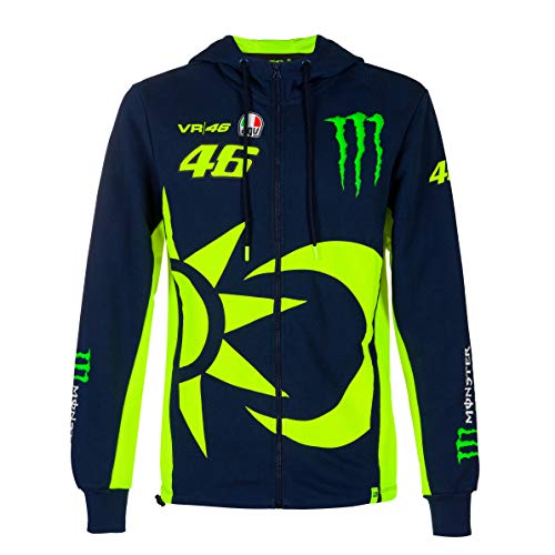 Valentino Rossi Monster Dual - Sudadera con Capucha y Cremallera, FELZICMD3, Bleu, X-Large Valentino Rossi Monster Dual - Sudadera con Capucha y Cremallera, FELZICMD3, Bleu, X-Large