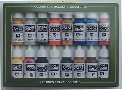 VALLEJO-3070101 70101 Model Set DE 16 Colores, Surtido (3070101)
