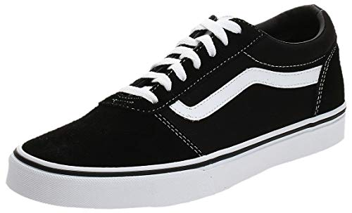 Vans Ward Canvas, Zapatillas Hombre, Negro ((Suede/Canvas) Black/White C4R), 42 EU