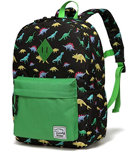 VASCHY Mochilas Infantiles, Mochila de Dinosaurio Niños Mochila para Escolar con Bolsillos Laterales