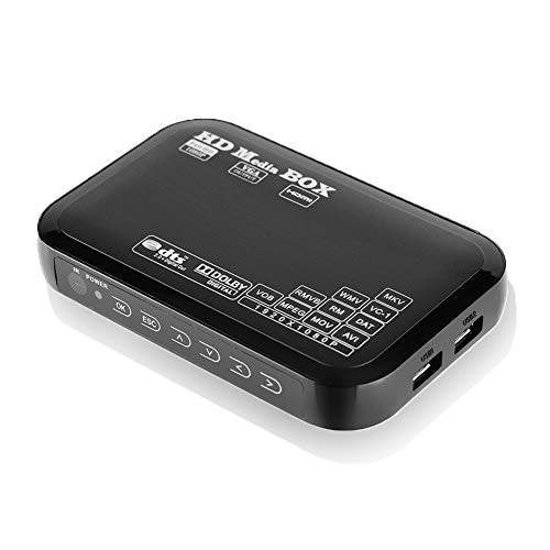 Vbestlife Reproductor Multimedia 1080P Full HD Media Player Media Player TV Digital 100Mbps Soporte de Unidad USB/Disco Duro Externo de 2TB/ Tarjeta SD/,con Control Remoto (Negro) Vbestlife Reproductor Multimedia 1080P Full HD Media Player Media Player TV Digital 100Mbps Soporte de Unidad USB/Disco Duro Externo de 2TB/ Tarjeta SD/,con Control Remoto (Negro)