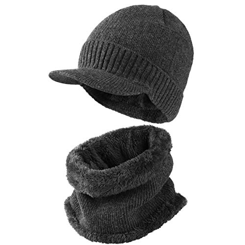 VBIGER Gorro y Bufanda de punto Invierno Hombre y Mujer Caliente Sombreros de Invierno para Aire Libre Sport