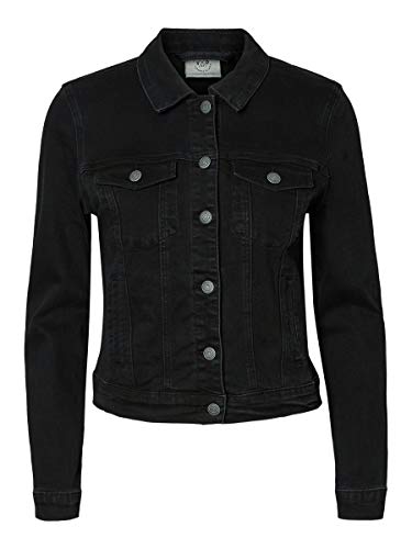 Vero Moda Vmhot SOYA LS Denim Jacket Mix Noos Chaqueta, Negro (Black Black), 38 (Talla del Fabricante: Small) para Mujer Vero Moda Vmhot SOYA LS Denim Jacket Mix Noos Chaqueta, Negro (Black Black), 38 (Talla del Fabricante: Small) para Mujer