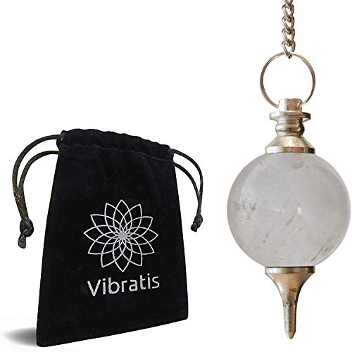 Vibratis Pendulo de Radiestesia en Cuarzo - Pendulo de Advinación de Cristal