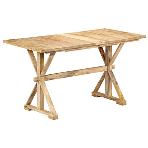 vidaXL Madera Mango Maciza Mesa de Comedor Auxiliar Salón Sala Estar Centro Mobiliario Decoración de Muebles Casa Hogar Oficina Despacho 118x58x76 cm vidaXL Madera Mango Maciza Mesa de Comedor Auxiliar Salón Sala Estar Centro Mobiliario Decoración de Muebles Casa Hogar Oficina Despacho 118x58x76 cm