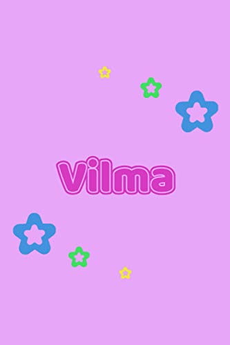 Vilma: Personalisiertes Vornamen Notizbuch / Tagebuch - 120 Seiten - Punkteraster - Format 6x9 ca. DIN A5