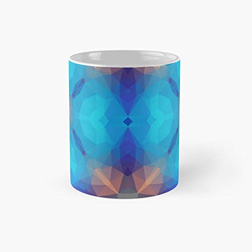 Violet Triangles Orange Colorful Zzseamless Repeat Pattern Classic Mug - Novelty Ceramic Cups 11oz, Unique Birthday And Holiday Gifts For Mom Mother Father-teiltspe