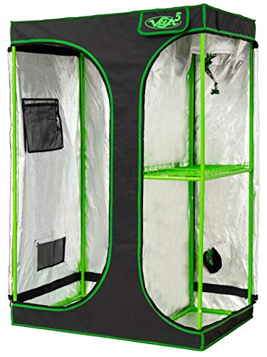 VITA5 Armaro Cultivo 2-in-1 | Armarios Cultivo Interior | Lona Resistente a Prueba de luz y de rasgaduras | Impermeable Grow Tent (90x60x135)