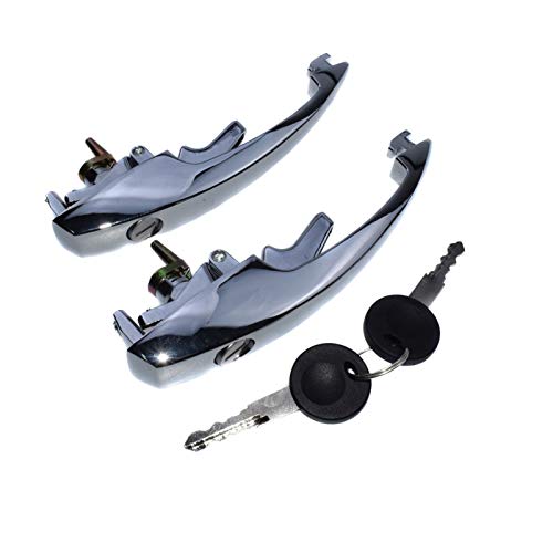 VITKT 2 piezas de la puerta de la puerta de cromo izquierda o derecha con llaves adecuadas for VW Beetle Super Beetle Karmanghia 1968-1979 113837205m Manija De la Puerta Exterior Del Coche VITKT 2 piezas de la puerta de la puerta de cromo izquierda o derecha con llaves adecuadas for VW Beetle Super Beetle Karmanghia 1968-1979 113837205m Manija De la Puerta Exterior Del Coche