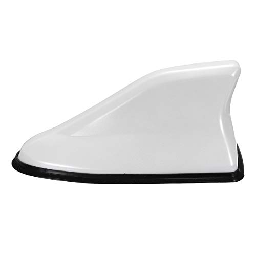 Viviance Universal Auto Coche Tiburón Aleta Techo Antena Aérea Am FM Radio Decorar - Blanco Viviance Universal Auto Coche Tiburón Aleta Techo Antena Aérea Am FM Radio Decorar - Blanco