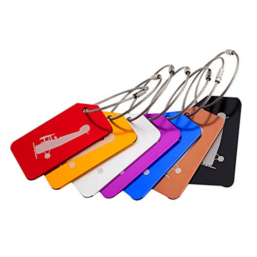 VORCOOL 7pcs Luggage Tag Travel Suitcase Baggage Tags Name ID Labels