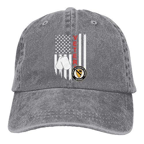 Voxpkrs US Flag Army Veteran 1st Cavalry Division Unisex Baseball Cap Cowboy Hat Dad Hats Trucker Hat ABCDE09756