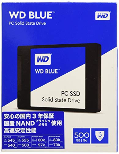 WD Blue, disco de estado sólido (SSD) interno de 500 GB - SATA a 6 Gb/s y 2,5"
