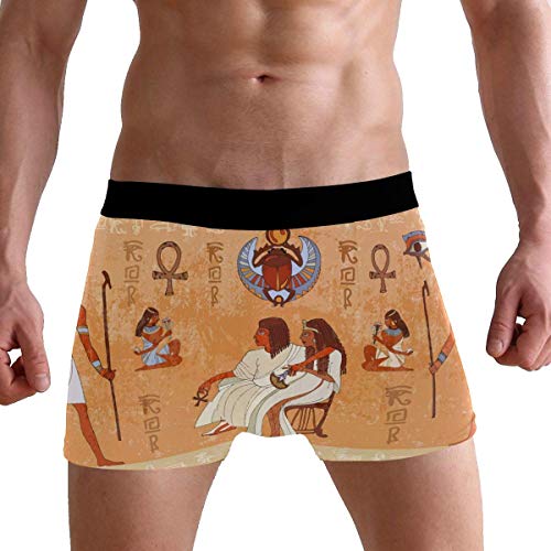 Web--ster Vintage Egipto Antiguo Calzoncillos de Hombre Egipcio Calzoncillos Ropa Interior Calzoncillos cómodos para Hombres Niños Juventud Talla L