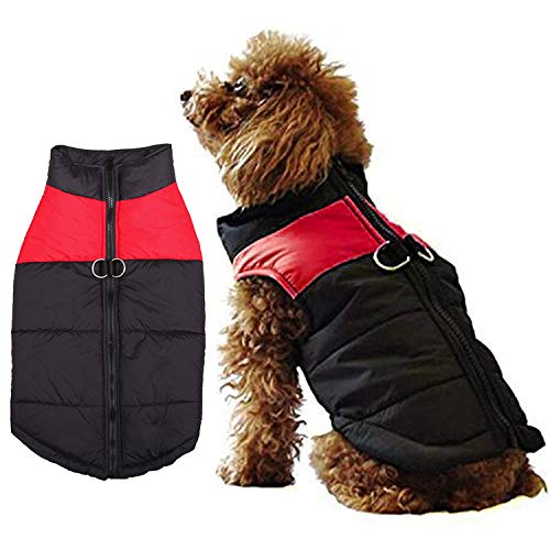 WELLXUNK® Abrigo De Invierno para Perro, Abrigo Perro Impermeable, Mascota Chaleco de Cremallera, Chaqueta de Invierno para Perros, Ropa para Mascotas Invierno Chaleco Caliente Chaqueta (L)